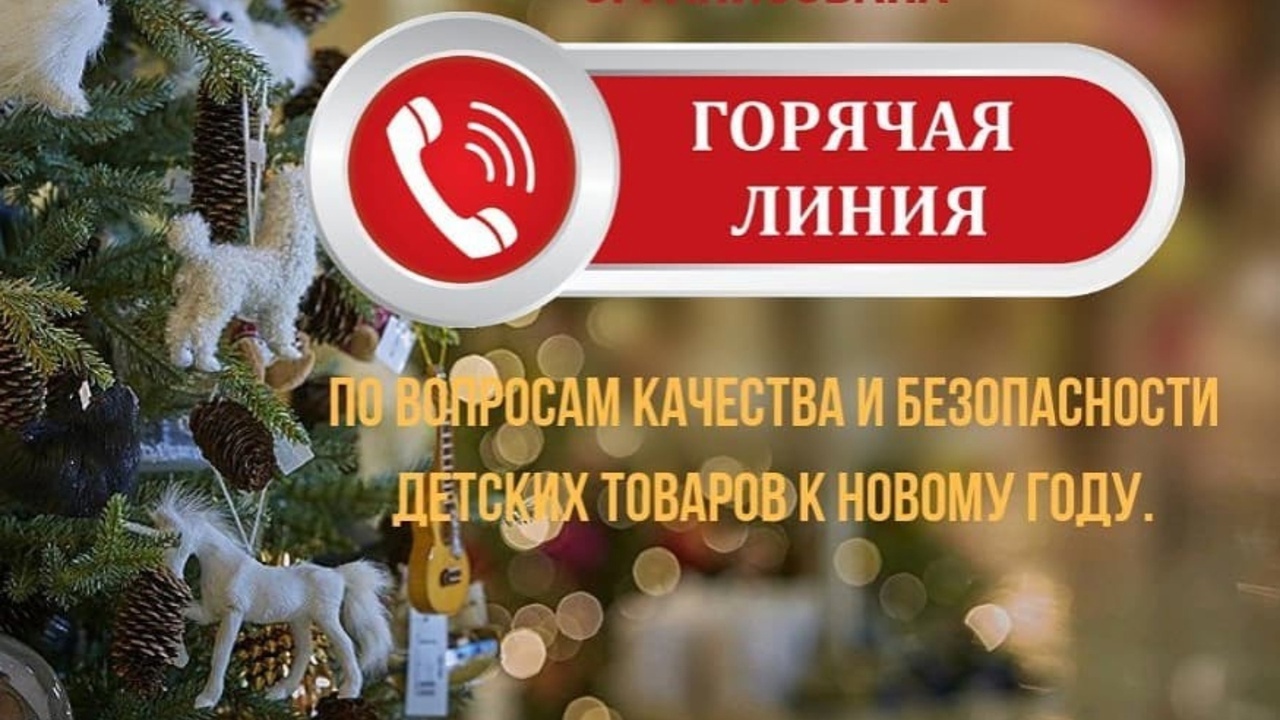 &amp;quot;Горячая линия&amp;quot; по вопросам качества и безопасности детских товаров, выбору новогодних подарков.